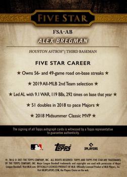 2021 Topps Five Star #FSA-AB Alex Bregman Back