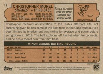 2021 Topps Heritage Minor League #17 Christopher Morel Back