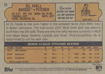 2021 Topps Heritage Minor League #23 DL Hall Back