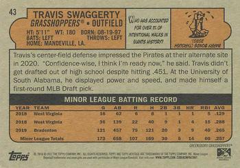 2021 Topps Heritage Minor League #43 Travis Swaggerty Back