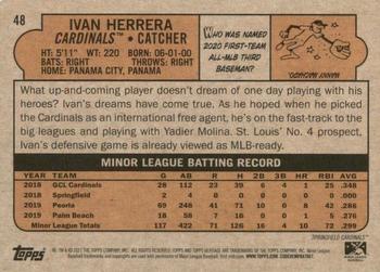 2021 Topps Heritage Minor League #48 Ivan Herrera Back