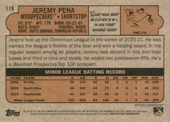2021 Topps Heritage Minor League #119 Jeremy Pena Back