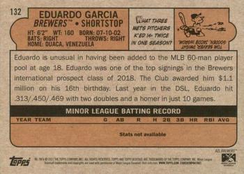 2021 Topps Heritage Minor League #132 Eduardo Garcia Back