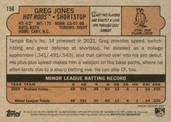 2021 Topps Heritage Minor League #156 Greg Jones Back