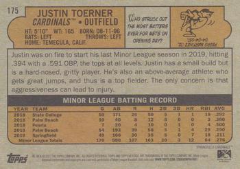 2021 Topps Heritage Minor League #175 Justin Toerner Back
