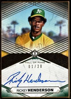2021 Topps Transcendent Collection Hall of Fame Edition - Transcendent Collection Autographs #THOF-RH Rickey Henderson Front