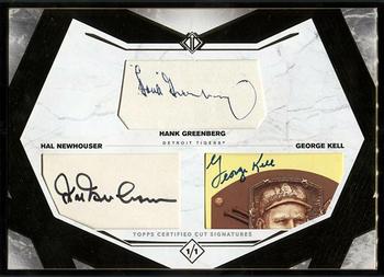 2021 Topps Transcendent Collection Hall of Fame Edition - HOF Combo Teammates Cut Signatures #HOFT-GNK George Kell / Hank Greenberg / Hal Newhouser Front