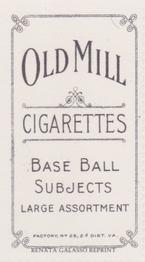1982-85 Galasso Baseball Hobby Card Report T206 Reprints #NNO Bill Bradley Back