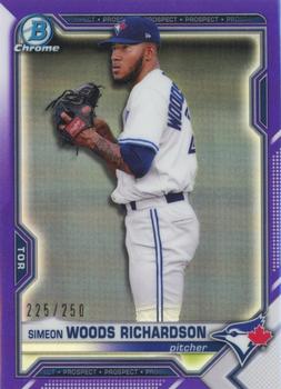 2021 Bowman - Chrome Prospects Mojo Refractor Purple #BCP-95 Simeon Woods Richardson Front
