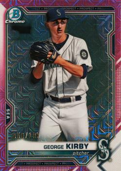 2021 Bowman - Chrome Prospects Mojo Refractor Pink #BCP-117 George Kirby Front