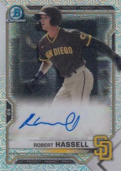 2021 Bowman - Chrome Prospect Autographs Mojo Refractor #BMA-RH Robert Hassell Front