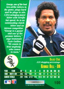 1993 Select #100 George Bell Back