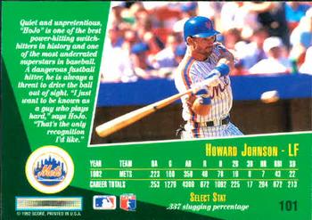 1993 Select #101 Howard Johnson Back
