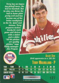 1993 Select #127 Terry Mulholland Back