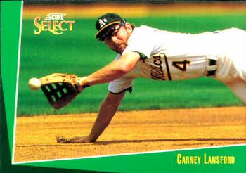 1993 Select #156 Carney Lansford Front