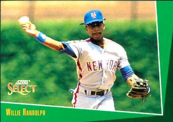 1993 Select #195 Willie Randolph Front