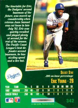 1993 Select #342 Eric Young Back
