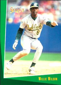 1993 Select #395 Willie Wilson Front