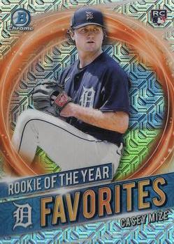2021 Bowman - Chrome Rookie of the Year Favorites Mojo Refractor #RRY-CM Casey Mize Front