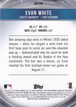 2021 Bowman - Chrome Rookie of the Year Favorites Mojo Refractor #RRY-EW Evan White Back