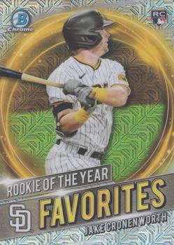 2021 Bowman - Chrome Rookie of the Year Favorites Mojo Refractor #RRY-JC Jake Cronenworth Front