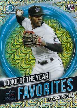 2021 Bowman - Chrome Rookie of the Year Favorites Mojo Refractor #RRY-JCH Jazz Chisholm Front