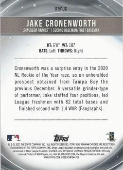 2021 Bowman - Chrome Rookie of the Year Favorites Mojo Refractor Purple #RRY-JC Jake Cronenworth Back