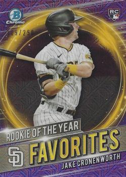 2021 Bowman - Chrome Rookie of the Year Favorites Mojo Refractor Purple #RRY-JC Jake Cronenworth Front