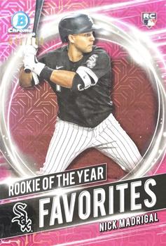 2021 Bowman - Chrome Rookie of the Year Favorites Mojo Refractor Pink #RRY-NM Nick Madrigal Front