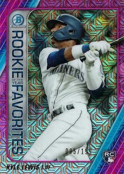 2020 Bowman - Chrome Rookie of the Year Favorites Mojo Pink Refractor #ROYF-KL Kyle Lewis Front