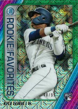 2020 Bowman - Chrome Rookie of the Year Favorites Mojo Green Refractor #ROYF-KL Kyle Lewis Front