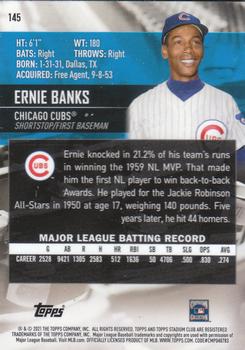 2021 Stadium Club Chrome #145 Ernie Banks Back