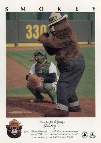 1984 Los Angeles Dodgers Smokey 5x7 #NNO Smokey Bear Front