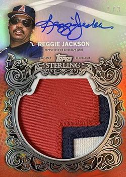 2021 Topps Sterling - Sterling Splendor Jumbo Autographed Patch Red #SSJPA-RJA Reggie Jackson Front