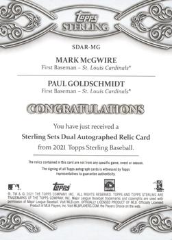 2021 Topps Sterling - Sterling Sets Dual Autograph Relics #SDAR-MG Mark McGwire / Paul Goldschmidt Back