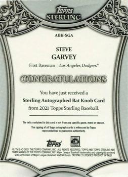 2021 Topps Sterling - Autographed Bat Knob #ABK-SGA Steve Garvey Back