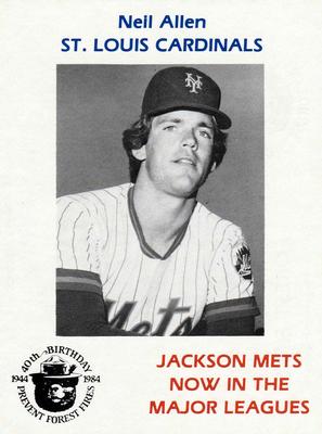 1984 Jackson Mets in Majors Smokey #NNO Neil Allen Front