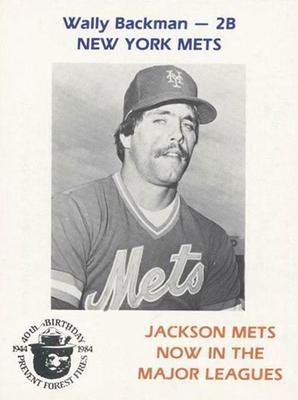 1984 Jackson Mets in Majors Smokey #NNO Wally Backman Front