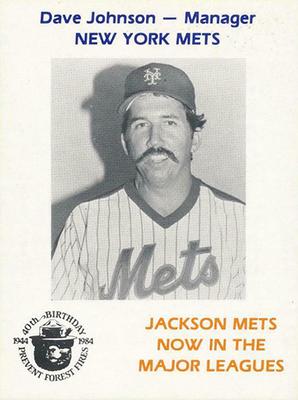 1984 Jackson Mets in Majors Smokey #NNO Dave Johnson Front