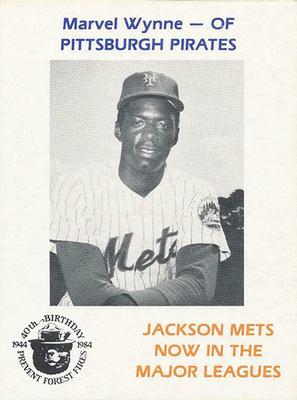 1984 Jackson Mets in Majors Smokey #NNO Marvell Wynne Front