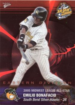 2005 MultiAd Midwest League All-Stars Eastern Division #1 Emilio Bonifacio Front