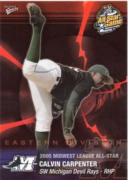 2005 MultiAd Midwest League All-Stars Eastern Division #5 Calvin Carpenter Front