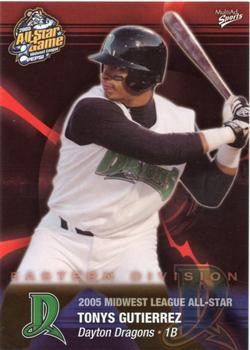 2005 MultiAd Midwest League All-Stars Eastern Division #12 Tonys Gutierrez Front