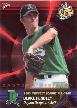 2005 MultiAd Midwest League All-Stars Eastern Division #14 Blake Hendley Front