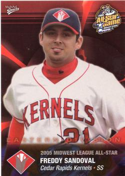 2005 MultiAd Midwest League All-Stars Eastern Division #31 Freddy Sandoval Front