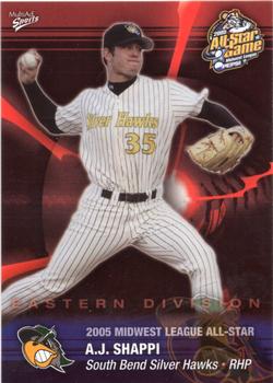 2005 MultiAd Midwest League All-Stars Eastern Division #32 A.J. Shappi Front