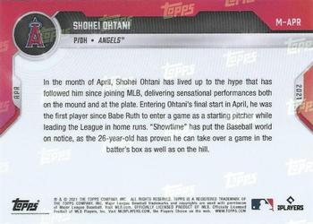 2021 Topps Now - Card of the Month #M-APR Shohei Ohtani Back