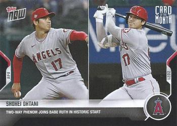 2021 Topps Now - Card of the Month #M-APR Shohei Ohtani Front