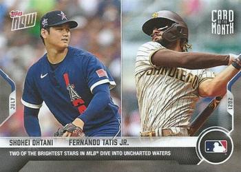 2021 Topps Now - Card of the Month #M-JULY Shohei Ohtani / Fernando Tatis Jr. Front