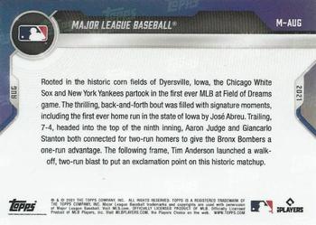2021 Topps Now - Card of the Month #M-AUG Major League Baseball Back